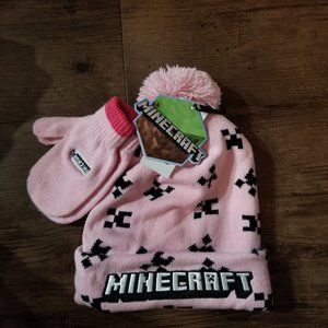 Minecraft creeper toque (hat) and glove set